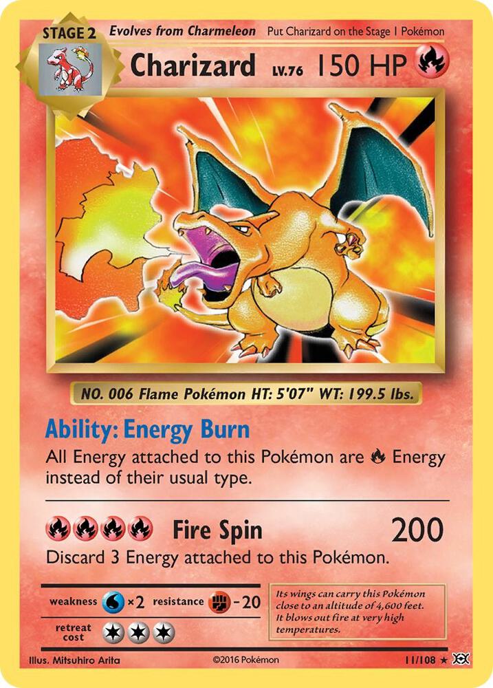Charizard - 11/108 - Holo Rare