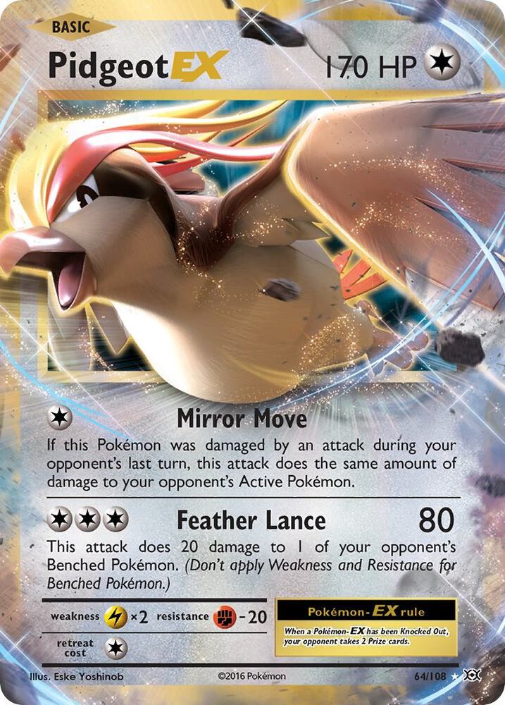 Pidgeot EX - 64/108 - Ultra Rare