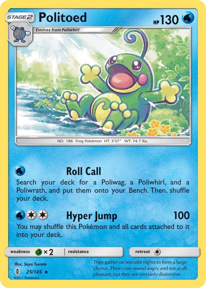 Politoed - 25/145 - Holo Rare