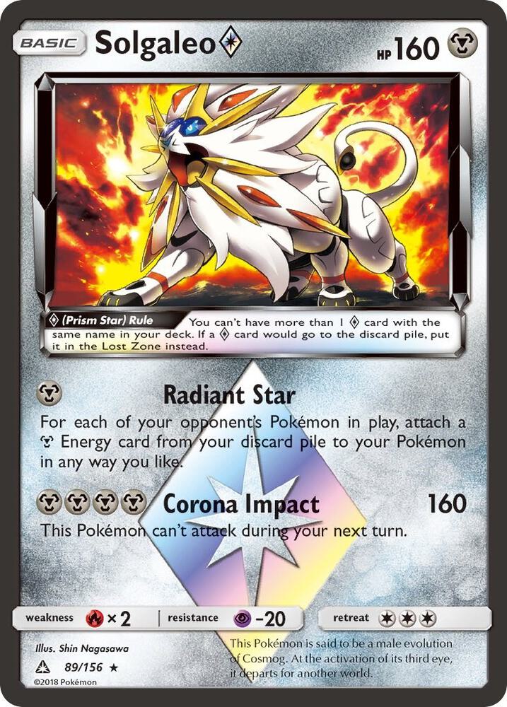 Solgaleo Prism Star - 89/156 - Prism Rare
