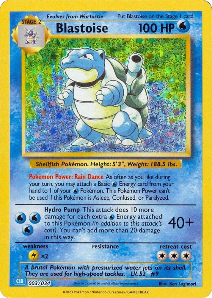 Blastoise - 003/034 - Classic Collection