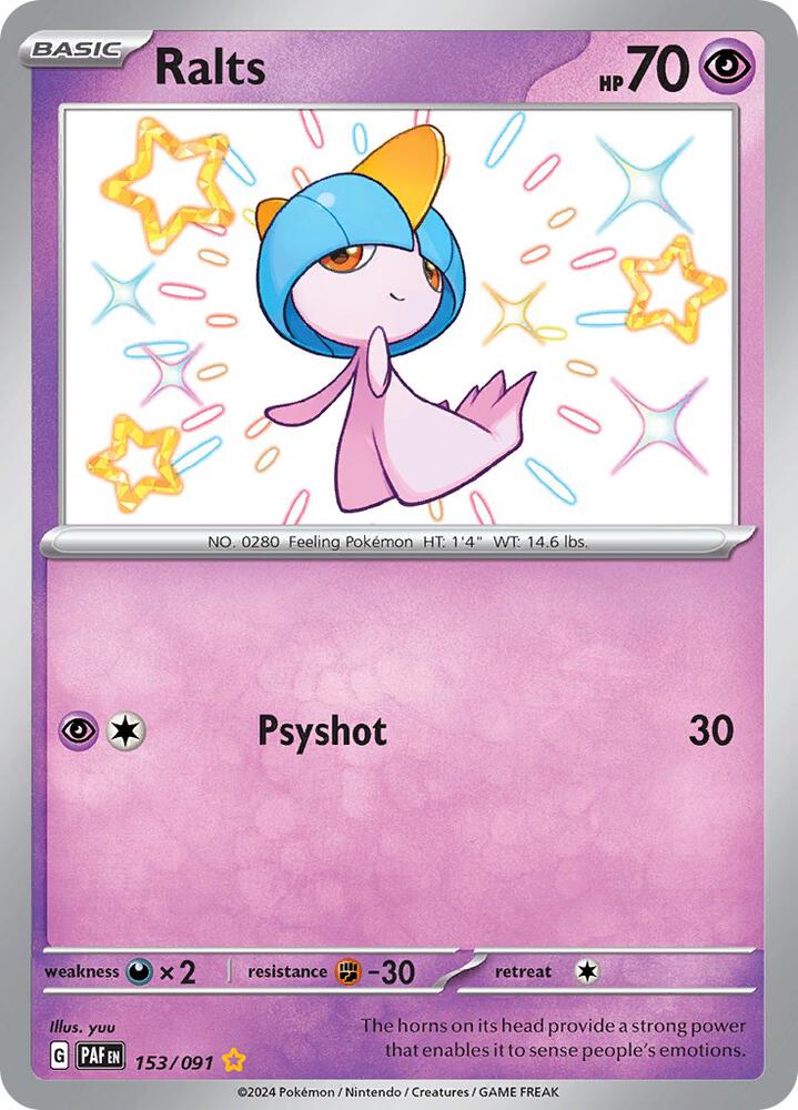 Ralts - 153/091 - Shiny Rare