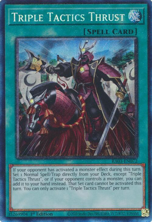 Triple Tactics Thrust (PCR) - RA03-EN072 - Prismatic Collector's Rare