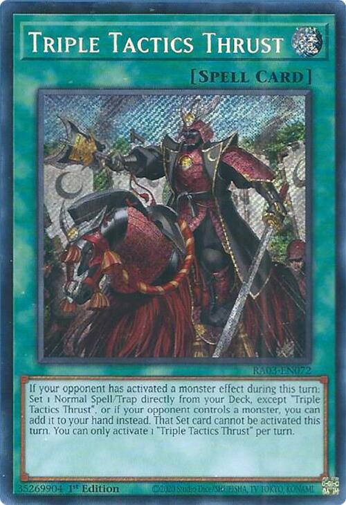 Triple Tactics Thrust (Secret Rare) - RA03-EN072 - Secret Rare