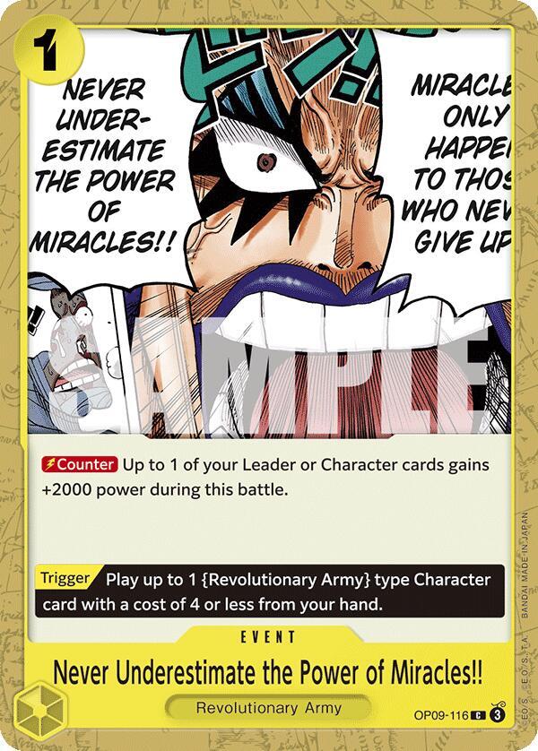 Never Underestimate the Power of Miracles!! - OP09-116 - Common