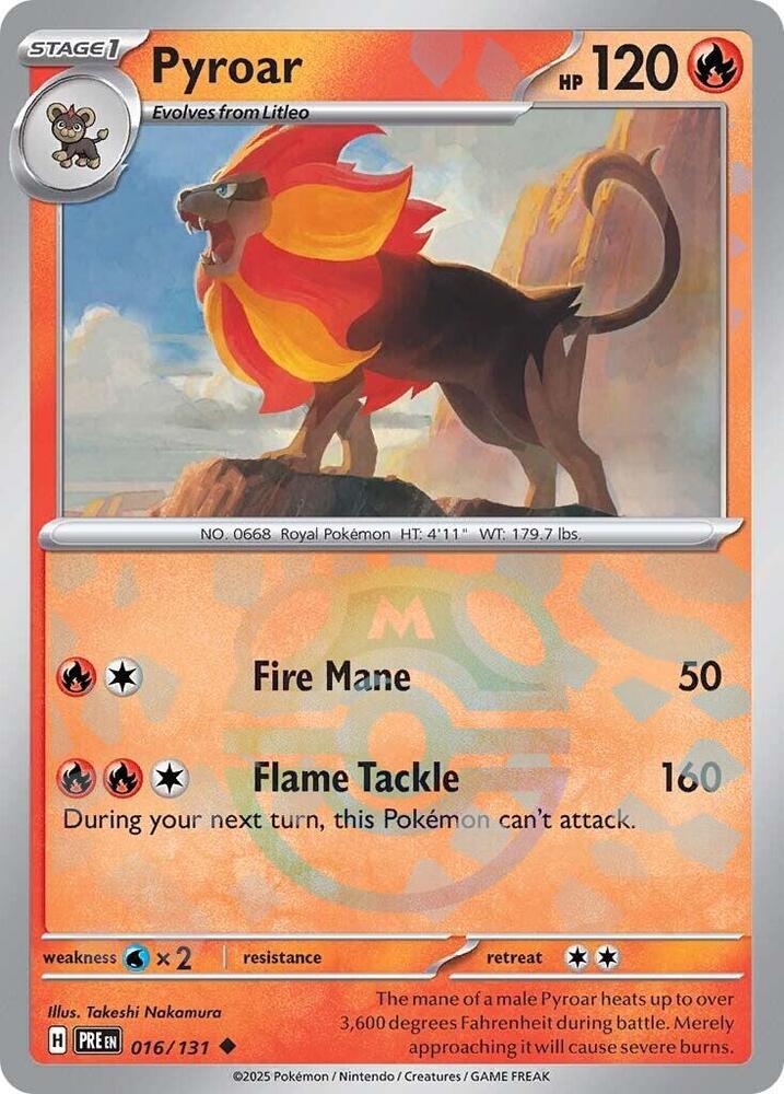 Pyroar (Master Ball Pattern) - 016/131 - Uncommon