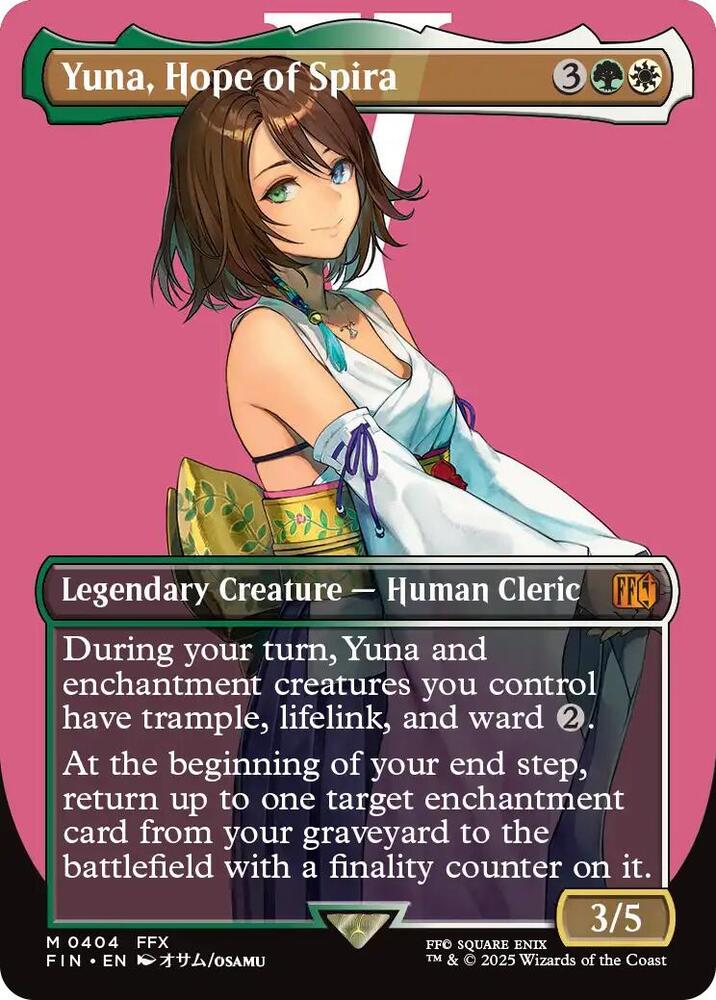 Yuna, Hope of Spira (Borderless) - 404 - Mythic