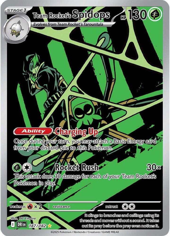 Team Rocket's Spidops - 187/182 - Illustration Rare