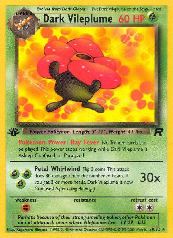 Dark Vileplume (30) - 30/82 - Rare