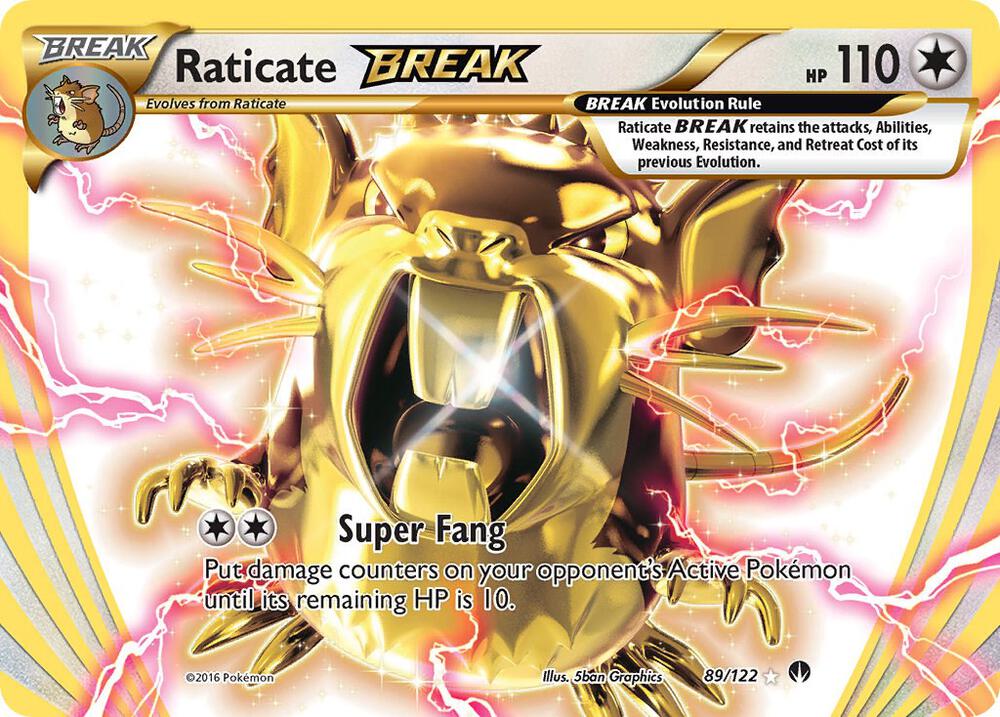 Raticate BREAK - 89/122 - Rare BREAK
