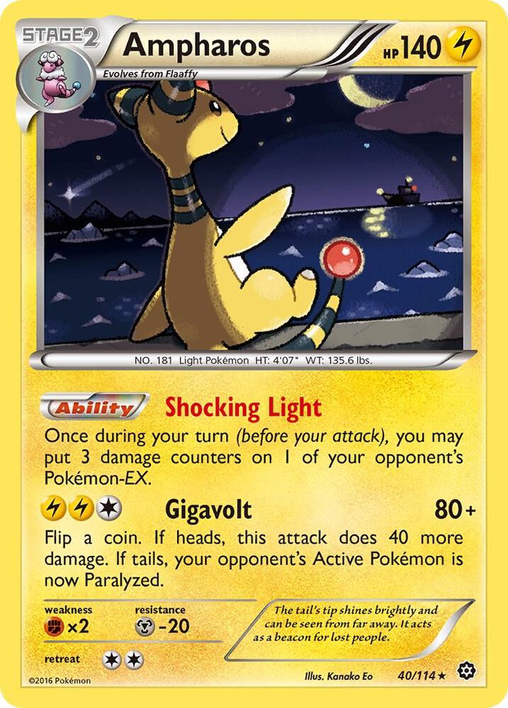 Ampharos - 40/114 - Holo Rare