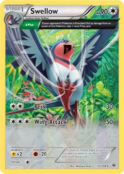 Swellow - 072/108 - Rare