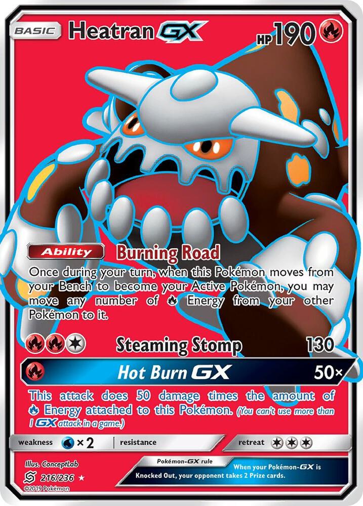 Heatran GX (Full Art) - 216/236 - Ultra Rare
