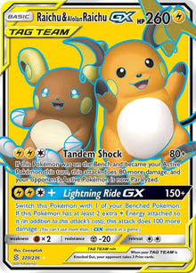 Raichu & Alolan Raichu GX (Full Art) - 220/236 - Ultra Rare