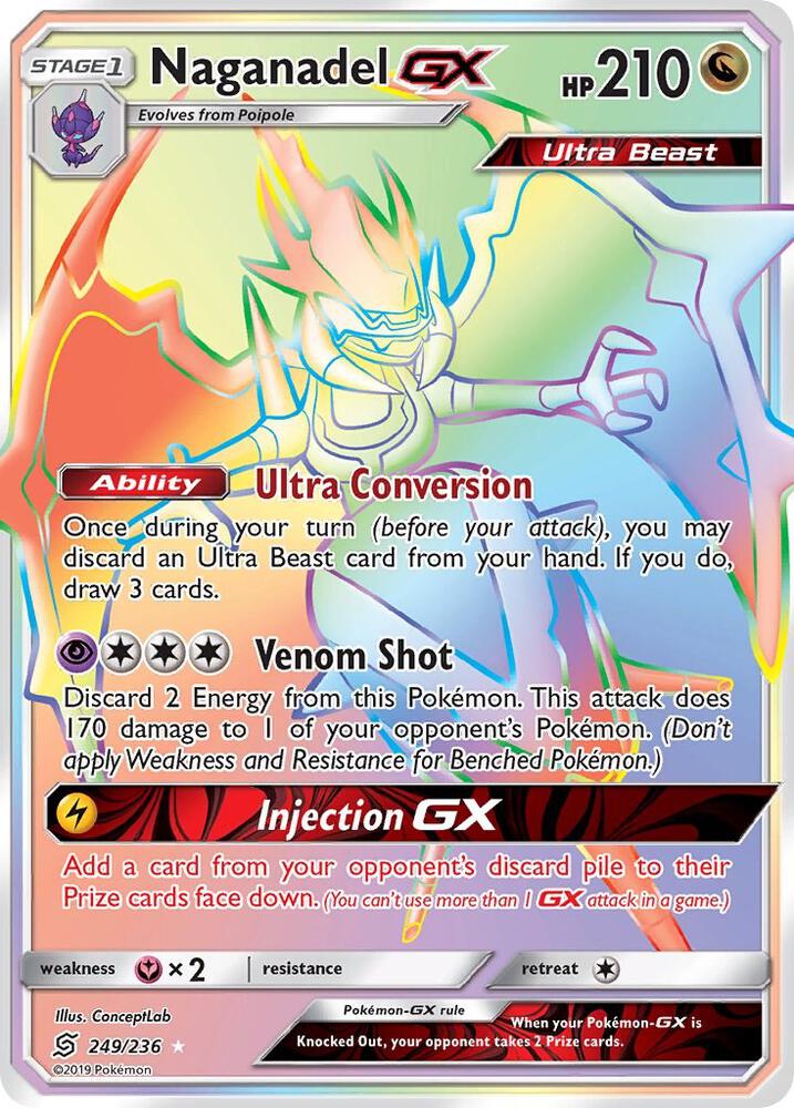 Naganadel GX (Secret) - 249/236 - Secret Rare