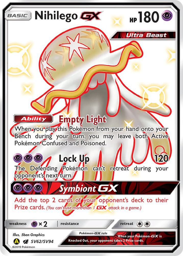 Nihilego GX - SV62/SV94 - Shiny Holo Rare