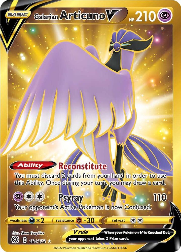 Galarian Articuno V (Secret) - 181/172 - Secret Rare