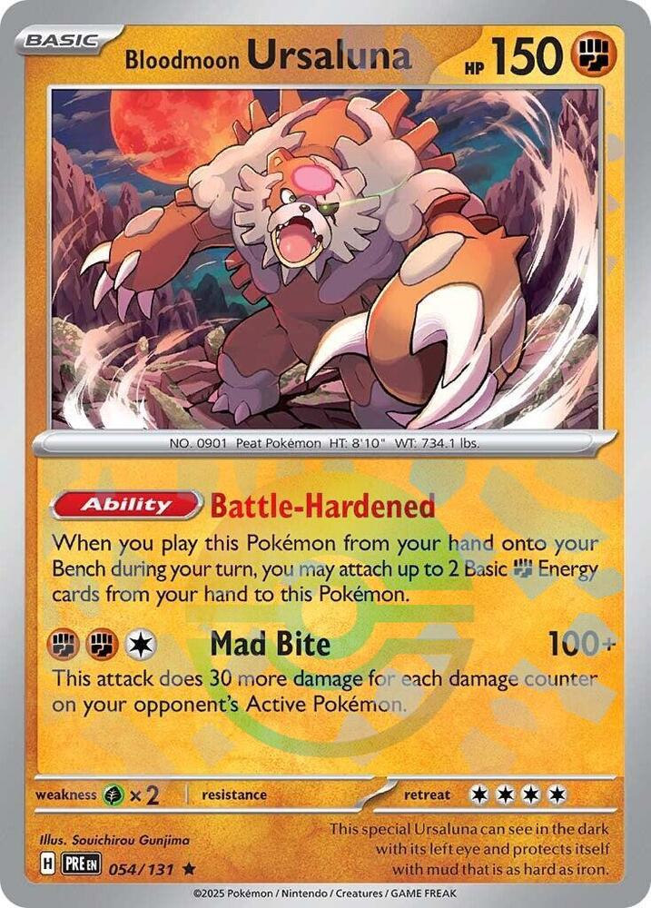 Bloodmoon Ursaluna (Poke Ball Pattern) - 054/131 - Rare