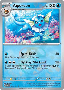 Vaporeon (Master Ball Pattern) - 022/131 - Rare