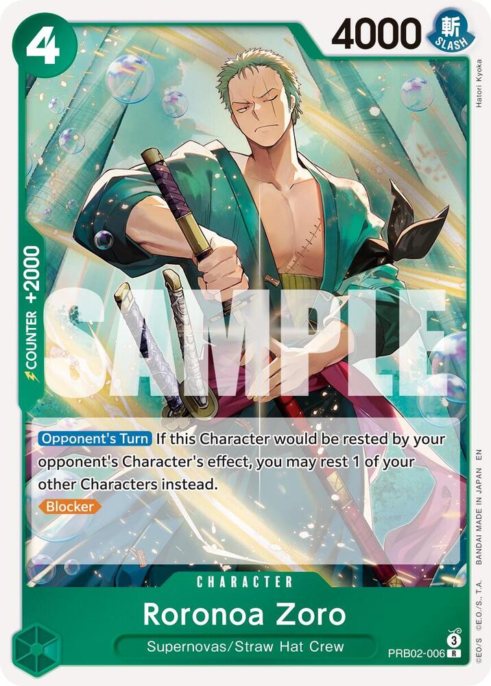 Roronoa Zoro - PRB02-006 - PRB02-006 - Rare