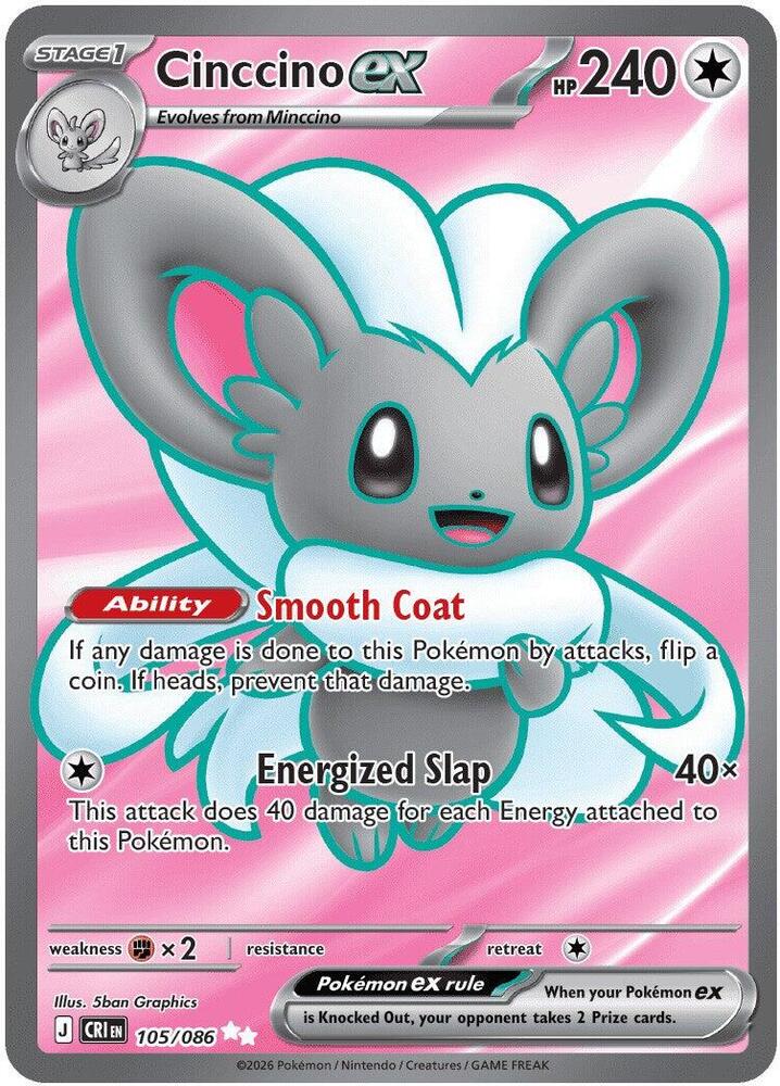 Cinccino ex - 105/086 - Ultra Rare