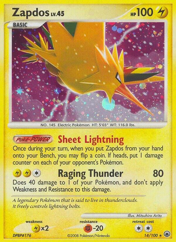 Zapdos - 14/100 - Holo Rare