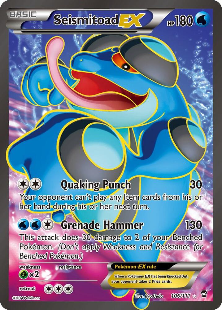 Seismitoad EX (106 Full Art) - 106/111 - Ultra Rare