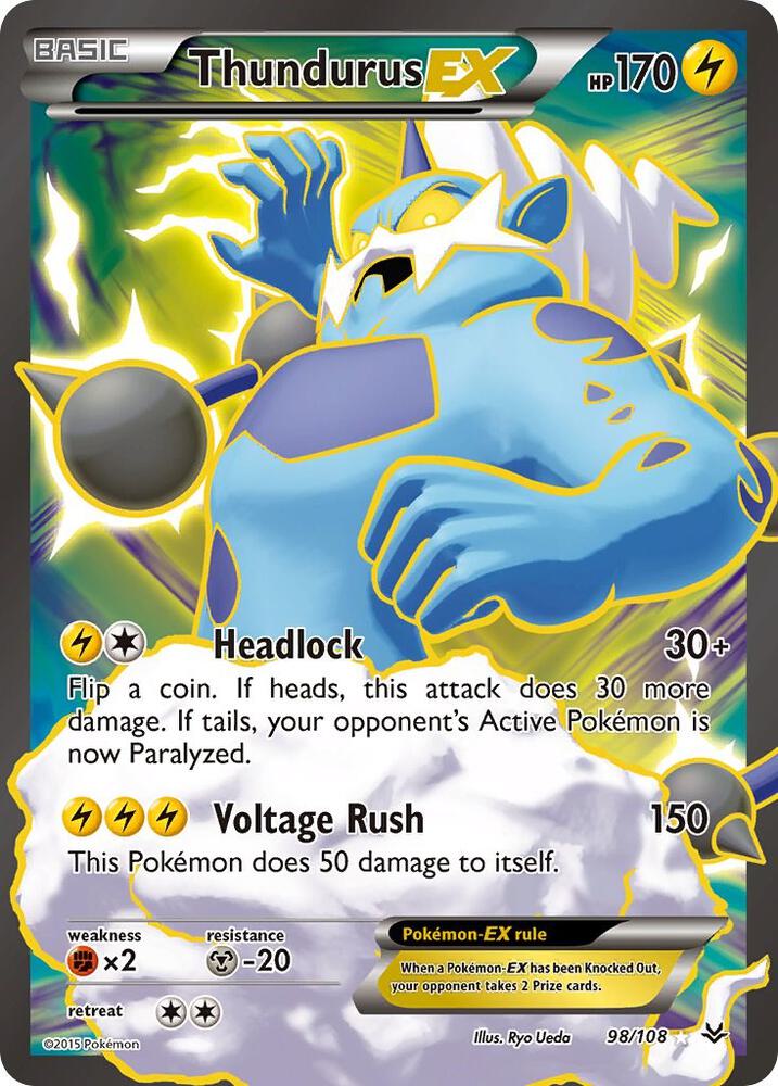 Thundurus EX (98 Full Art) - 98/108 - Ultra Rare